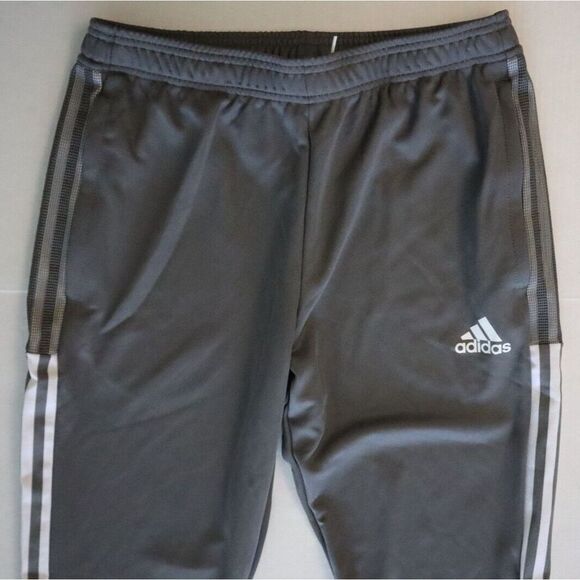 adidas Men's Sz M Gray/White 3-Striped Aeroready PrimeGreen Track Pants - Picture 5 of 11